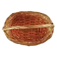 Корзина плетёная для хранения Fleet, из лозы, с ручкой, бежевая, набор 3 шт.