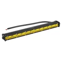Фара (балка) светодиод. однорядная, 12LED, желтый дальний свет, 18Вт, 343x30x47мм, 12/24В