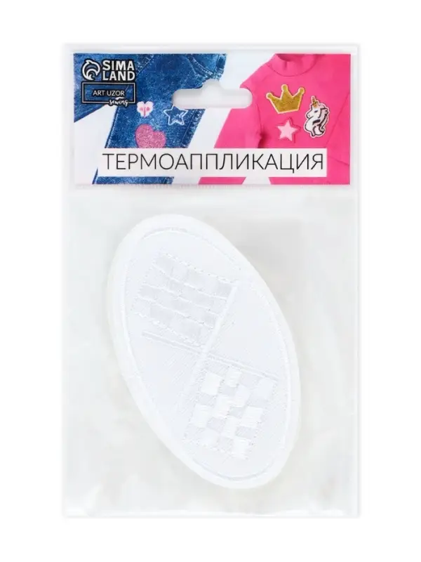 Термоаппликация «Флажки», 8.4×5 см, белая Термоаппликация «Флажки», 8.4×5 см, белая