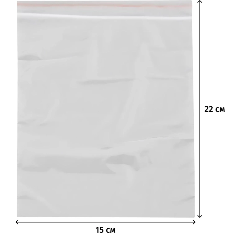 Пакет с замком (Zip Lock) 15 х 22 см, 35 мкм, 100 шт/уп