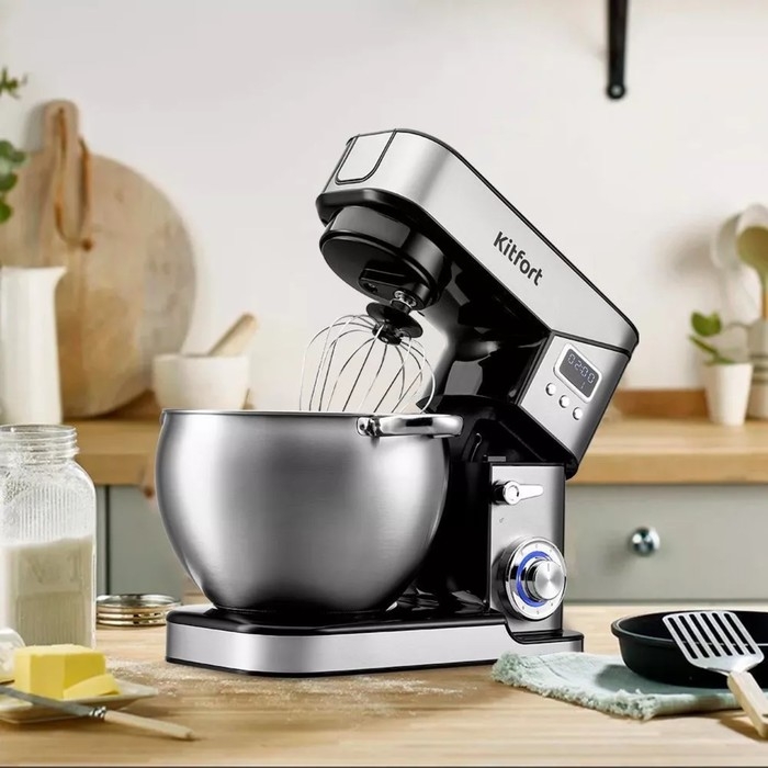 Миксер Kitfort КТ-3413, планетарный, 2000 Вт, 10/2/1.5 л, 6 скоростей, серебристый Миксер Kitfort КТ-3413, планетарный, 2000 Вт, 10/2/1.5 л, 6 скоростей, серебристый