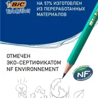 Набор карандашей чернографитных BIC. Evolution, 3 штуки, НВ, шестигранные, пластиковые, зелёный корпус