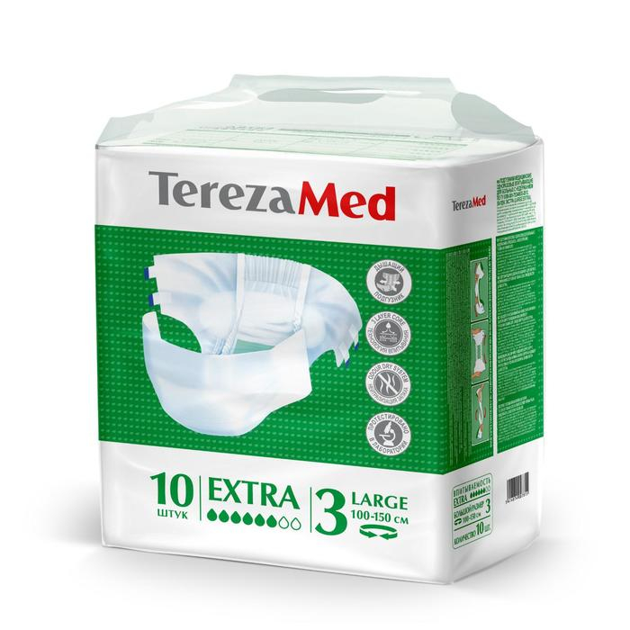 Подгузники для взрослых TerezaMed Extra Large №3, L, 10 шт. Подгузники для взрослых TerezaMed Extra Large №3, L, 10 шт.