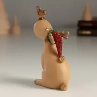 Фигурка полистоун &laquo;Милый лось с птичкой на носике&raquo;, 6.5&times;4&times;10 см
