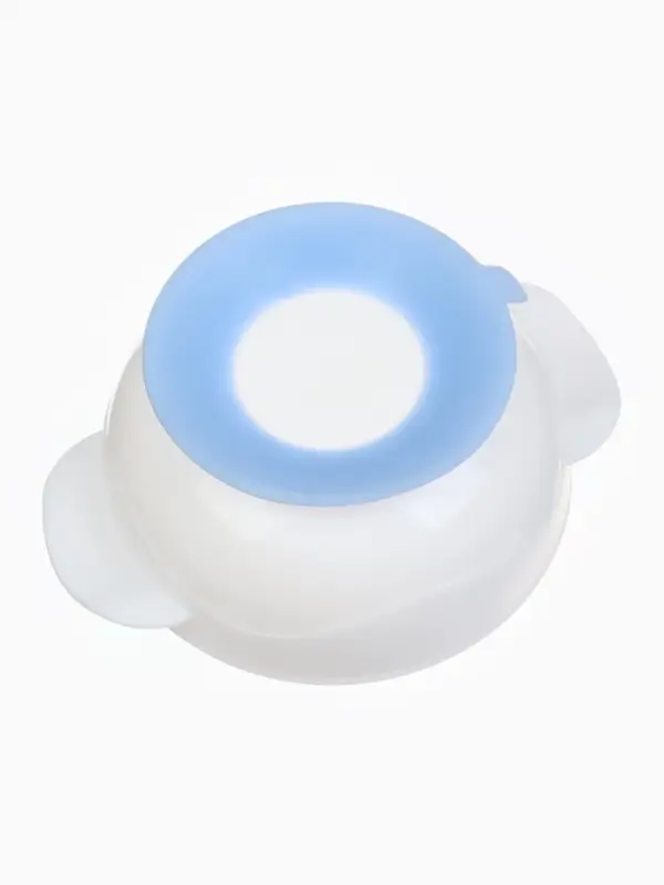 Тарелка на присоске из силикона M&B &laquo;Сладкий малыш&raquo;, в наборе крышка, ложка, голубой