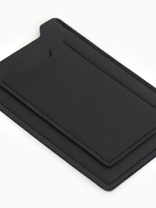 Обложка для автодокументов, СТС и права, 9&times;0.3&times;12.5 см, чёрная