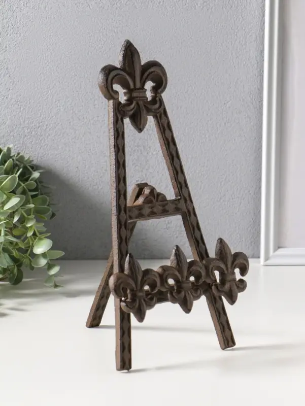 Подставка-держатель для книг чугун "Геральдическая лилия" 16х18х29 см