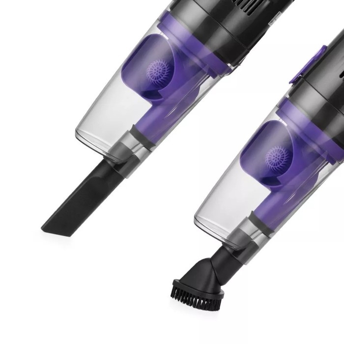 Пылесос Kitfort КТ-5156, вертикальный, 600 Вт, 1.2 л, чёрно-фиолетовый