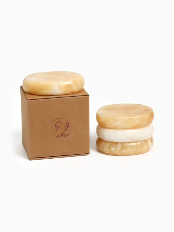 Камни для СПА 6&times;8 желтоватый мрамор, 4 шт.