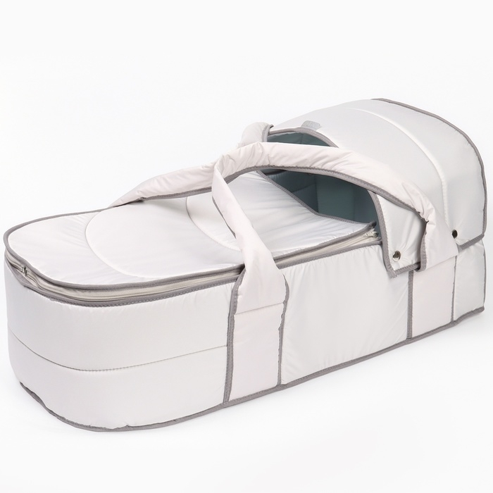 Люлька-переноска для новорожденных  «Ассорти», цвет светло-серый