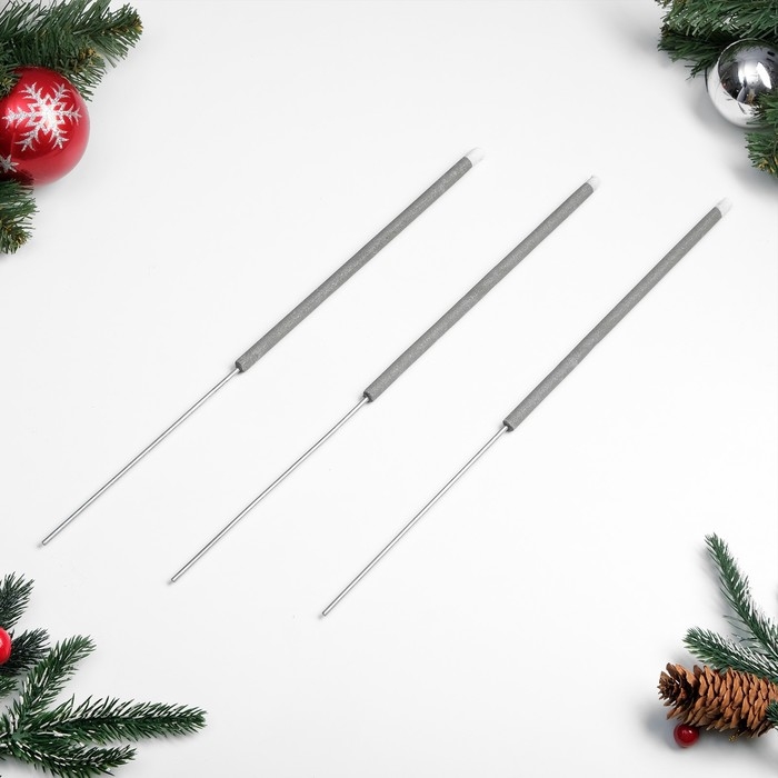 Бенгальские огни, 40 см, 3 штуки, Бенгальские огни, 40 см, 3 штуки, "Новогодние", 180 сек