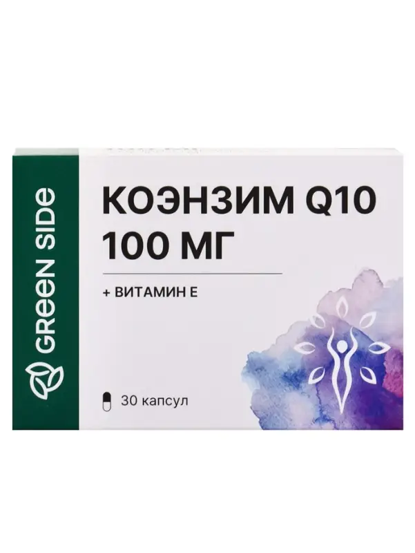 Коэнзим Укрепление сердечных мышц Q10 100 мг, 30 капсул, 475 мг