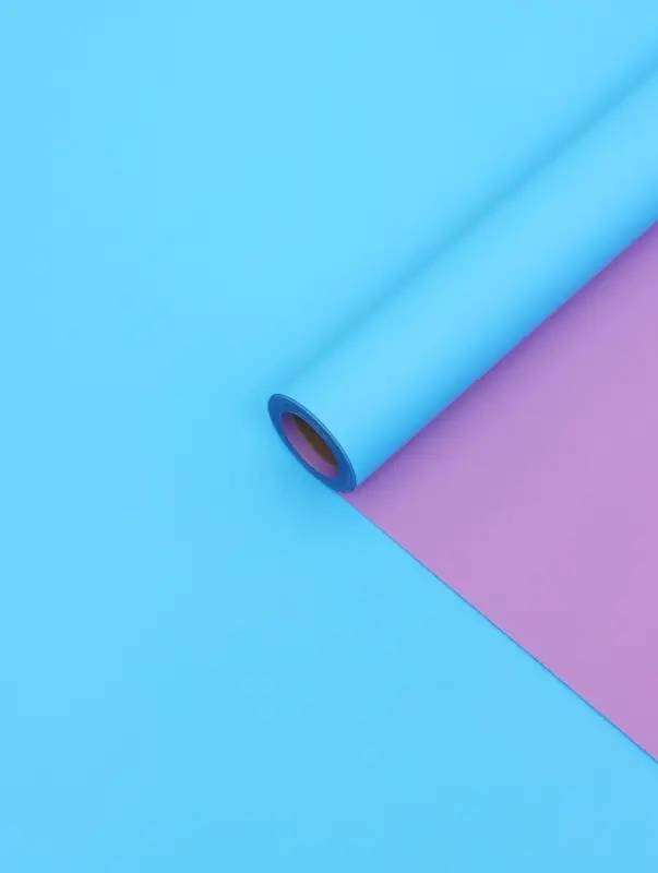 Пленка матовая для цветов и букетов, пурпурный, голубой, 0.58&times;10 м