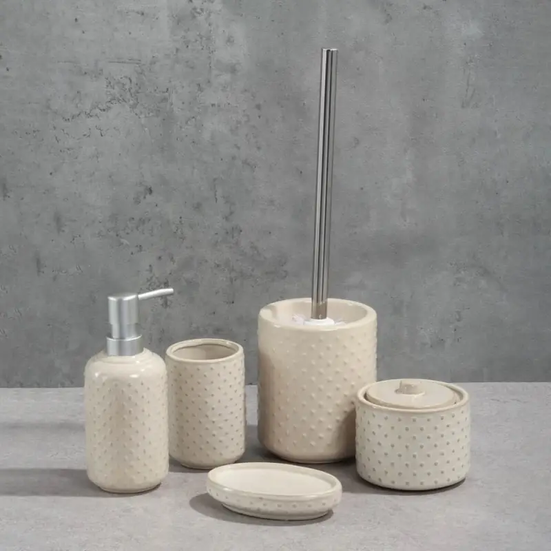 VETTA Емкость для ватных дисков и палочек "Point", керамика