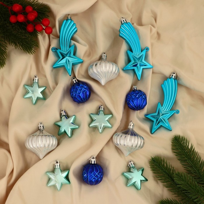 Набор ёлочных игрушек 14 шт. «Зимнее волшебство. Венди» пластик, МИКС Набор ёлочных игрушек 14 шт. «Зимнее волшебство. Венди» пластик, МИКС