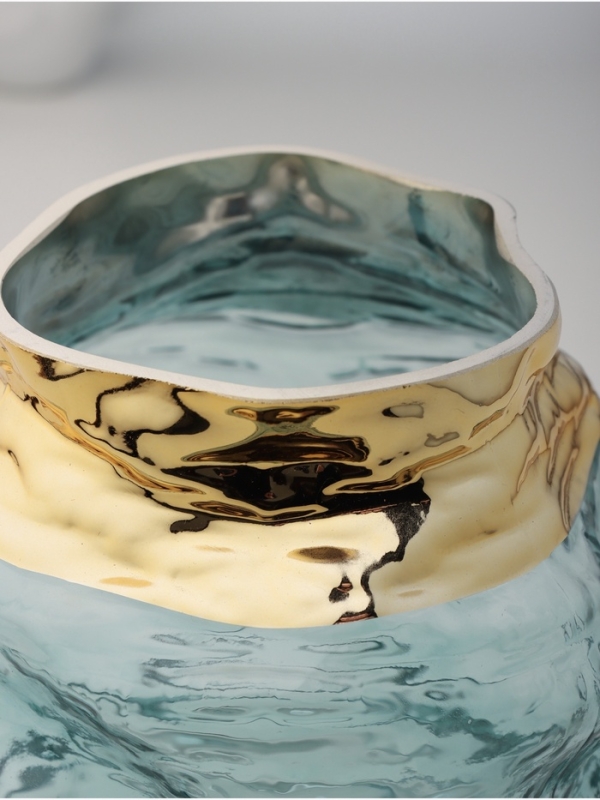 Ваза стекло настольная  Ваза стекло настольная "Кэли стиль" элит, d-11 см, 17х15 см, зелёный