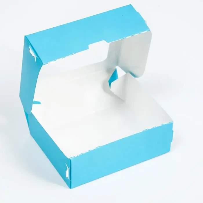 Контейнер на вынос, голубой, 10×8×3.5 см