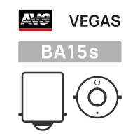 Лампа AVS Vegas 12V. P21W(BA15S) "red" BOX 10шт.