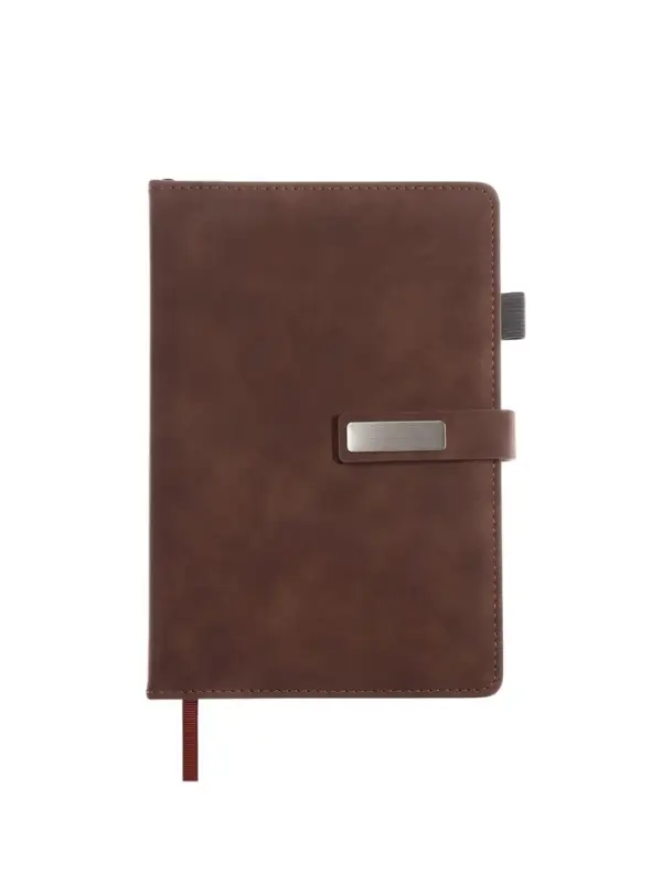 Ежедневник недатированный формат А5, с хлястиком, 80л, линия, пвх, Коричневый Ежедневник недатированный формат А5, с хлястиком, 80л, линия, пвх, Коричневый