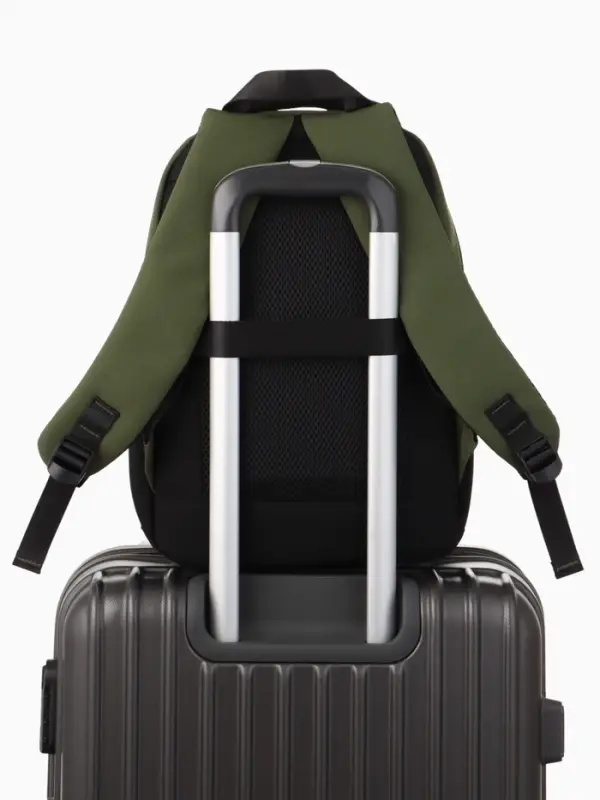 Рюкзак, 2 отделения, 5 карманов, водонепроницаемое дно, 26&times;14&times;39 см, зелёный