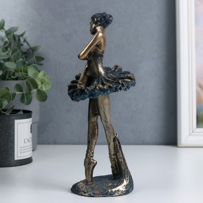 Сувенир полистоун  Сувенир полистоун "Балерина в позиции" под бронзу 22х7,5х8 см