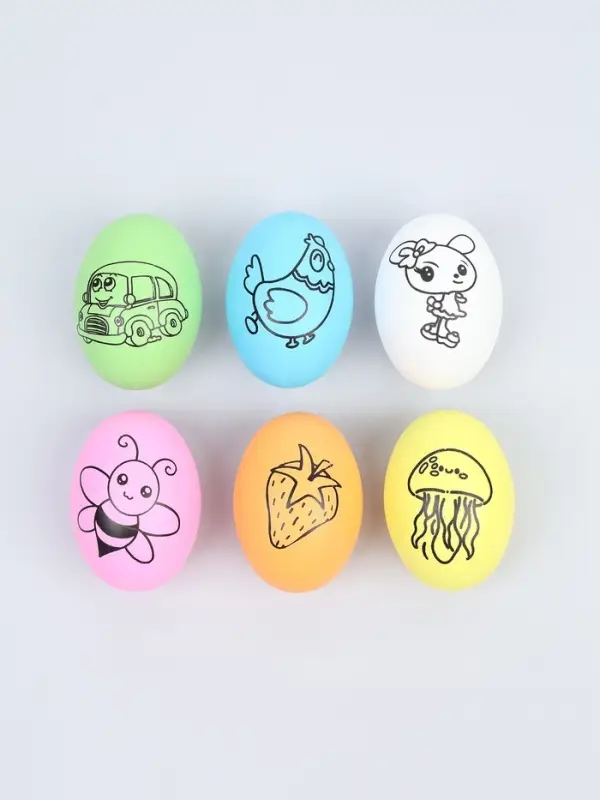 Набор для творчества "Пасхальные яйца" под роспись, набор 6 шт, пластик, цвет МИКС