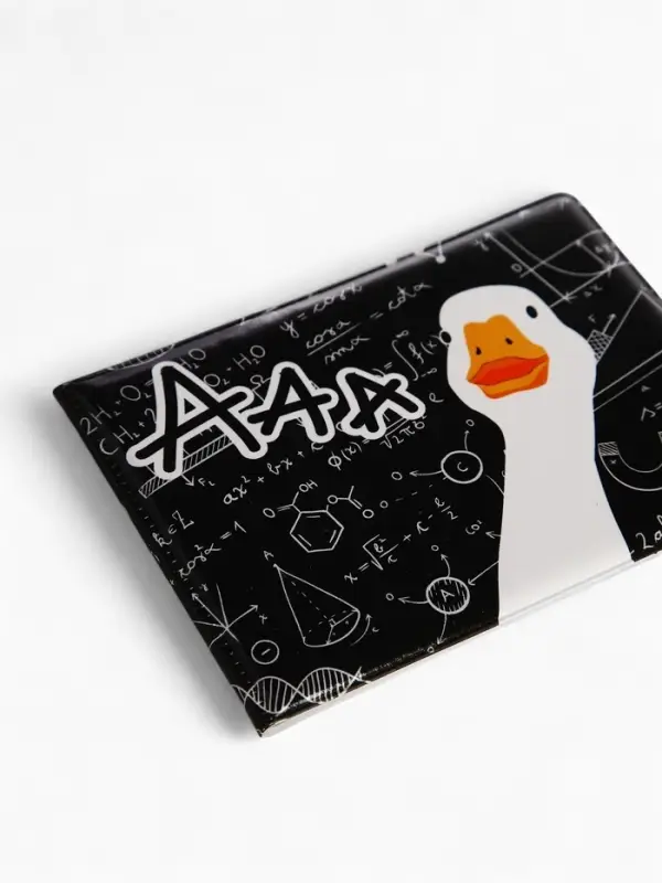 Обложка для студенческого билета &laquo;Гусь&raquo;, чёрная