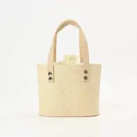 Сумка плетёная из пандана, 23&times;13&times;35 см, бежевая