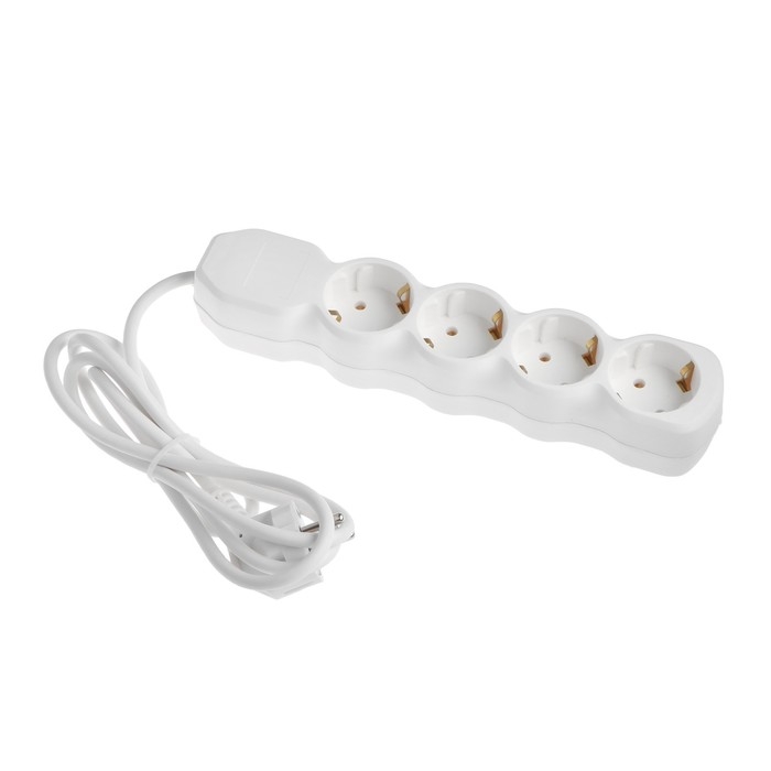Удлинитель Luazon Lighting ECO, 4 розетки, 1,7 м, 16 А, 3500 Вт, ПВС 3х1 мм2, с з/к Удлинитель Luazon Lighting ECO, 4 розетки, 1,7 м, 16 А, 3500 Вт, ПВС 3х1 мм2, с з/к