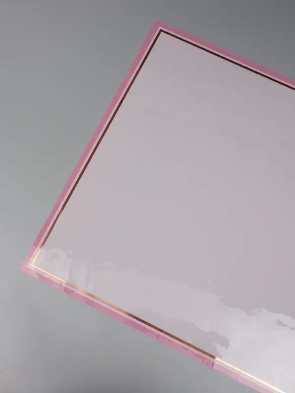 Пленка для цветов, "Двойная кайма", св. розовый, 57х57&plusmn;2 см