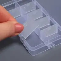 Органайзер для хранения мелочей, с подвесом, 10 ячеек, 13&times;7&times;2.2 см, прозрачный