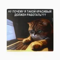 Коврик для компьютерной мыши &laquo;Красивые тоже работают&raquo;, 22&times;20 см
