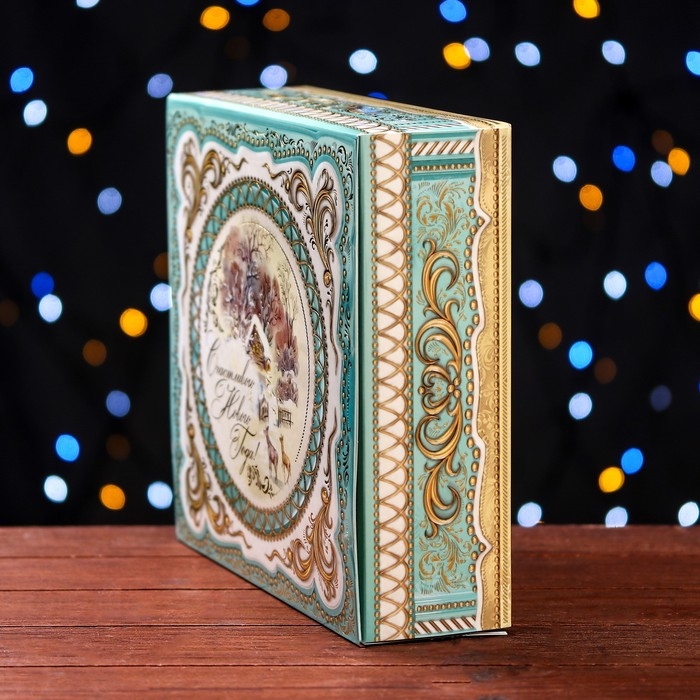 Подарочная коробка Подарочная коробка "Шкатулка винтаж", 26,4 х 24,1 х 7,6 см