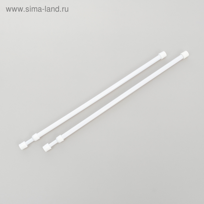 Набор карнизов универсальных, 2 шт, 30-45 см, цвет белый Набор карнизов универсальных, 2 шт, 30-45 см, цвет белый