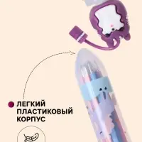 Ручка шариковая &laquo;Зверушки&raquo;, автоматическая, 10-ти цветная, МИКС