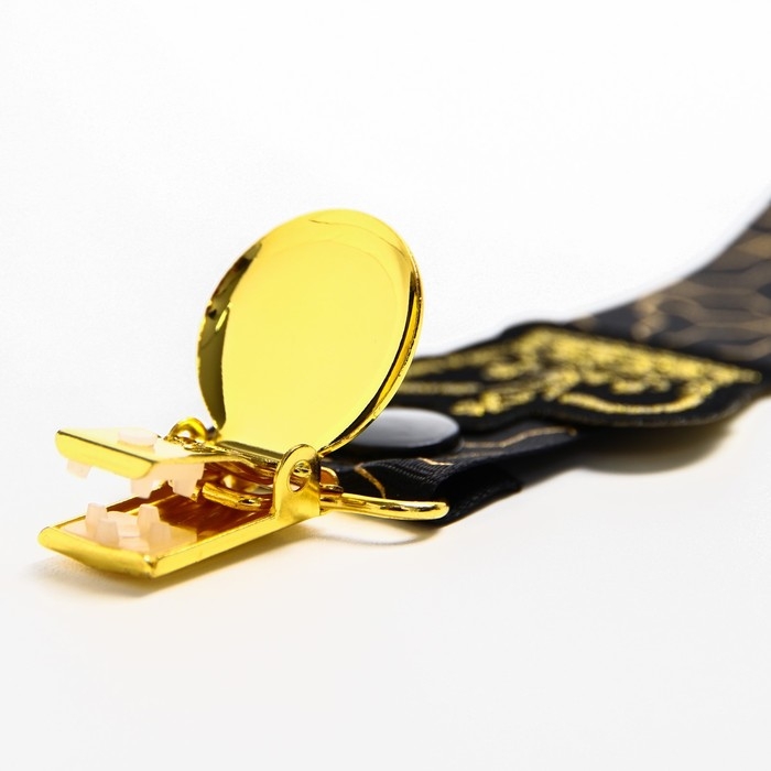 Держатель для соски - пустышки «Gold baby», на ленте Держатель для соски - пустышки «Gold baby», на ленте