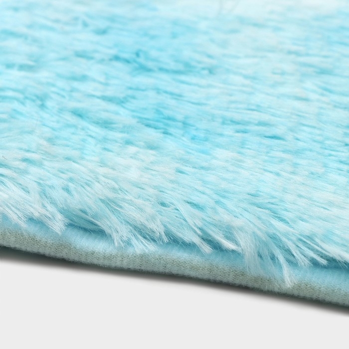 Коврик для дома Доляна «Пушистик», 40×60 см, цвет сине-голубой Коврик для дома Доляна «Пушистик», 40×60 см, цвет сине-голубой