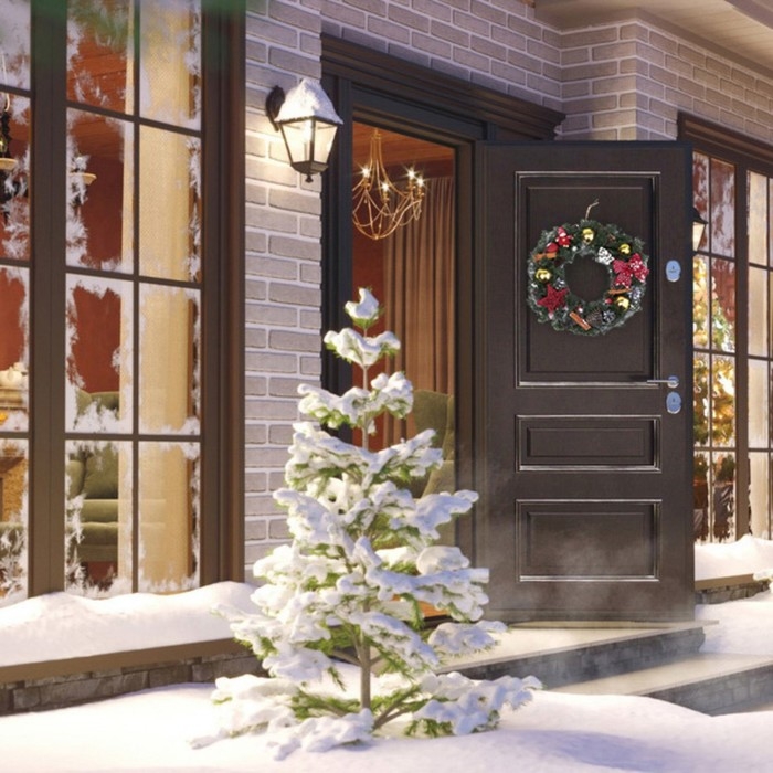 Венок праздничный «Новогодняя звезда Венок праздничный «Новогодняя звезда",45 см, ручная работа