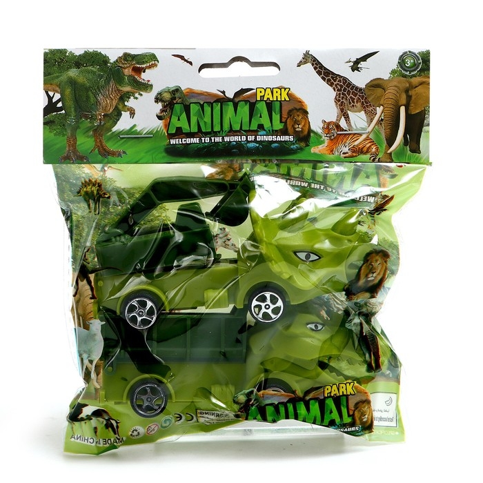 Набор грузовиков &laquo;Парк животных. Динозавры&raquo;, инерция, МИКС