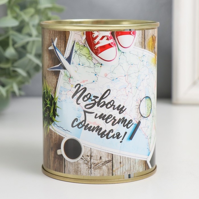 Копилка-банка металл Копилка-банка металл "Позволь мечте сбыться!" 7,3х9,5 см