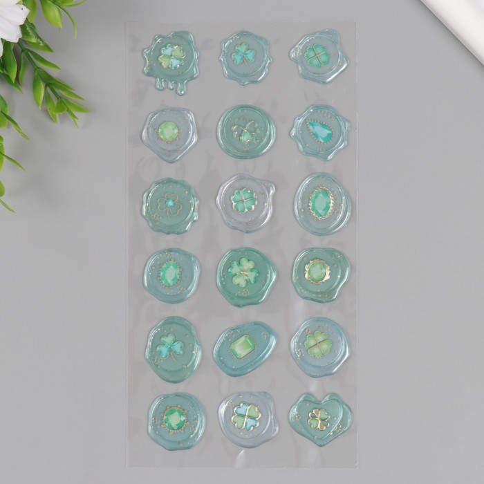 Наклейки для творчества пластик Наклейки для творчества пластик "Удачные богатства" 9,3х20,4 см