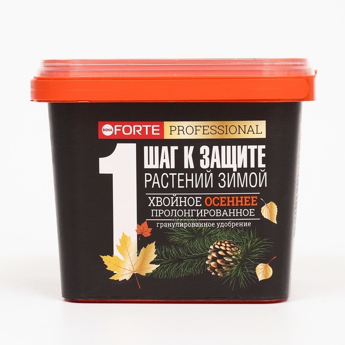 Удобрение Bona Forte хвойное осеннее с биодоступным кремнием, гранулы, ведро, 1 л Удобрение Bona Forte хвойное осеннее с биодоступным кремнием, гранулы, ведро, 1 л