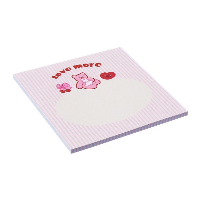 Блок с липким краем 74*74мм 90л с рисунком Мишки 3 вида Блок с липким краем 74*74мм 90л с рисунком Мишки 3 вида