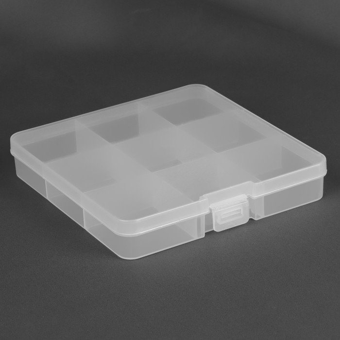 Органайзер для хранения мелочей, 13,5 × 13,7 × 2,3 см, цвет прозрачный Органайзер для хранения мелочей, 13,5 × 13,7 × 2,3 см, цвет прозрачный