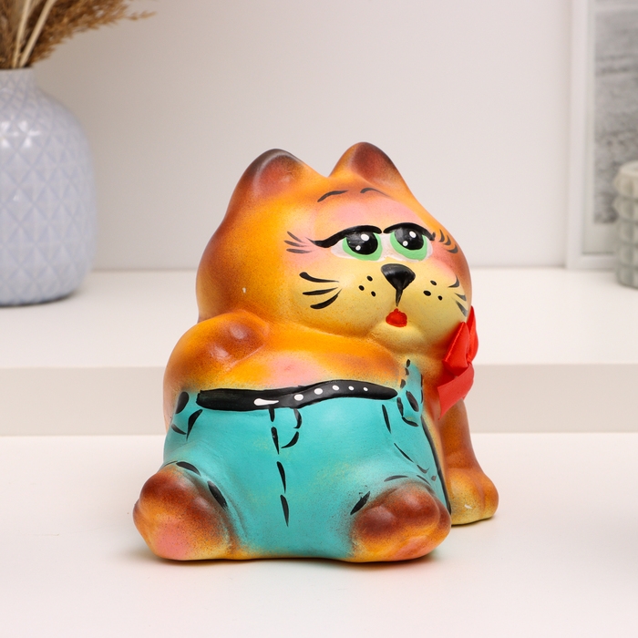 Копилка Копилка "Лежащий кот" рыжий