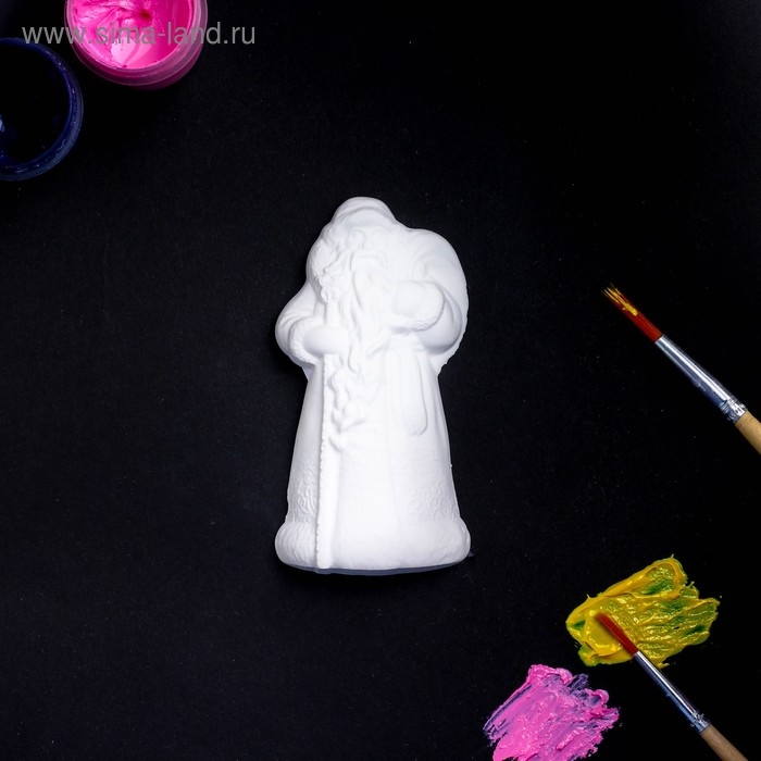 Новогодняя фигура под роспись с подвесом  Новогодняя фигура под роспись с подвесом "Дед Мороз, 12х7см