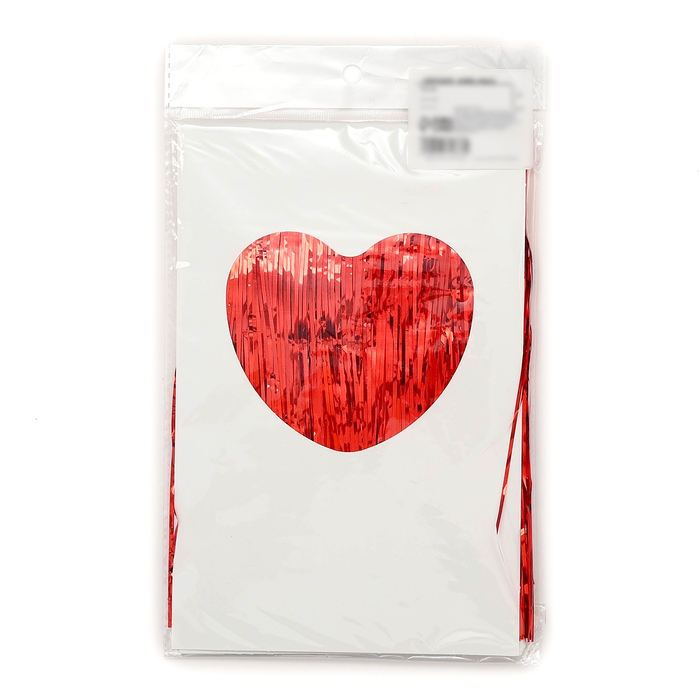 Гирлянда «Дождик» с липкой лентой, 2 метра, цвет красный Гирлянда «Дождик» с липкой лентой, 2 метра, цвет красный