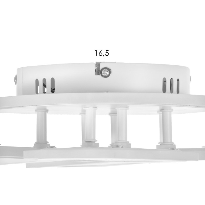 Люстра с ПДУ Люстра с ПДУ "Герда" LED 120Вт 3000-6000Вт RGB белый 67х56х9,5см BayerLux