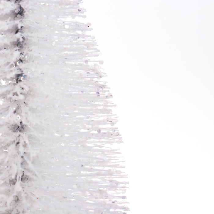 Новогодний декор «Ёлка в белом цвете с блёстками», 8 × 8 × 15 см Новогодний декор «Ёлка в белом цвете с блёстками», 8 × 8 × 15 см