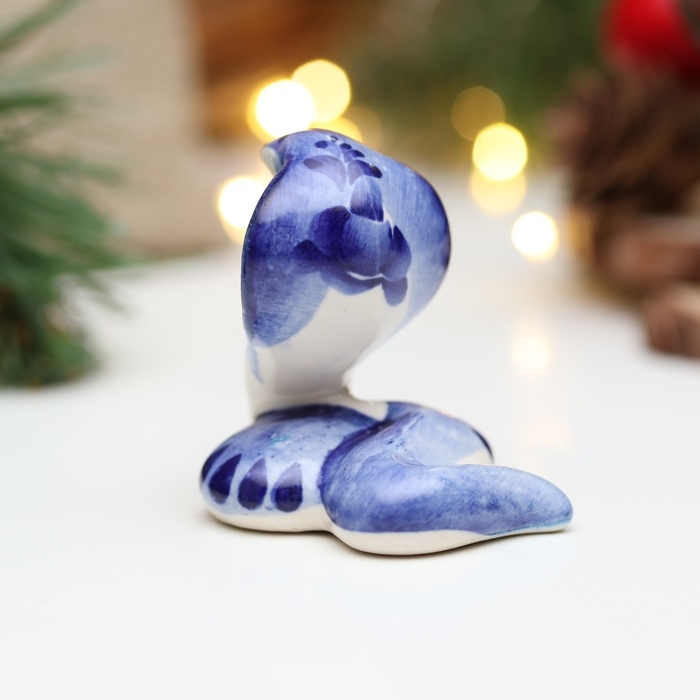 Сувенир Сувенир "Змея Кобра", 5 х 4,5 см, гжель